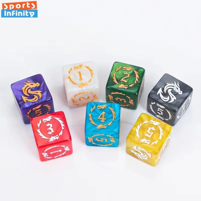 Novi 7kom/set Dragon Element Polyhedral Dice Set Number Dice Kit za Dnd COC Cthulhu TRPG Running Team Table Game Dnd Dice Set