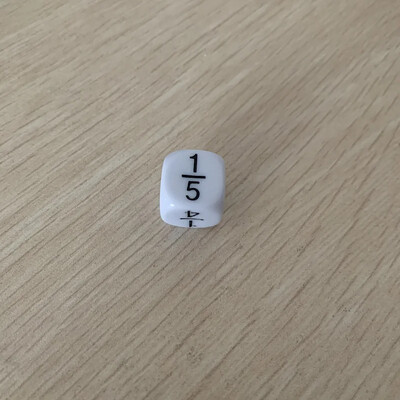 10 bucăți/set alb/verde/roșu număr fracționar zaruri amuzante accesoriu de joc educațional 16*16 mm