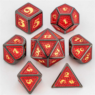 OUKELANWO DND Set metalnih kockica D&D za Dungeon and Dragon, zlatna poliedarska Rpg igra uloga D i D kockice D20 D12 D10 D8 D6 D4
