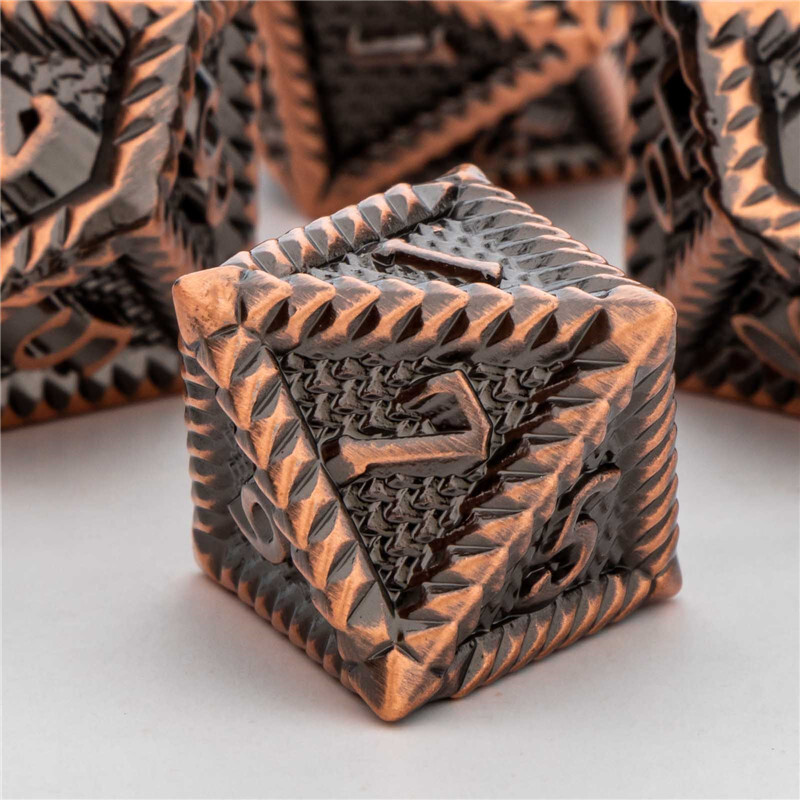 OUKELANWO DND Set metalnih kockica D&D za Dungeon and Dragon, zlatna poliedarska Rpg igra uloga D i D kockice D20 D12 D10 D8 D6 D4