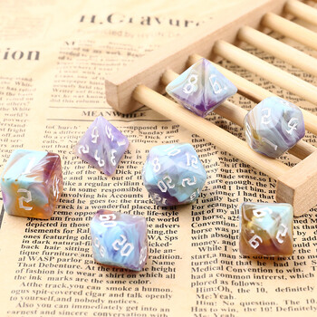 7 τμχ/σετ Polyhedral 7-Dice Two-Tone Swirl-DND Dice set for RPG/MTG D4 D6 D8 D10 D% D12 D20 Dice Games Family Party Games