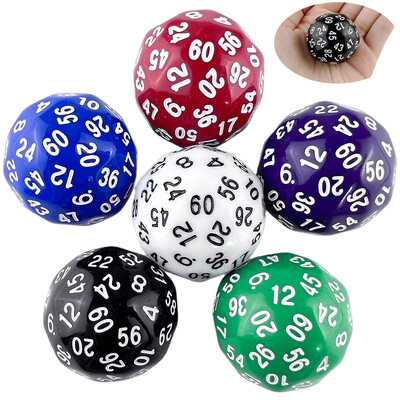 D60 Dice 1Pc Пластмасова топка за настолна игра Настолни парти игри Подарък за Свети Валентин