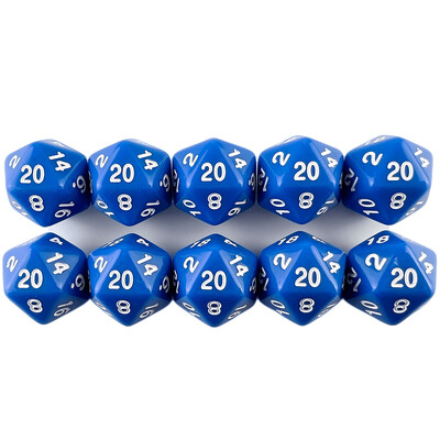 D20 Polyhedrálne kocky 19,7 mm TRPG DND Digitálna hracia sada s kockami 20 strán 10 ks pre párty stolovú hru