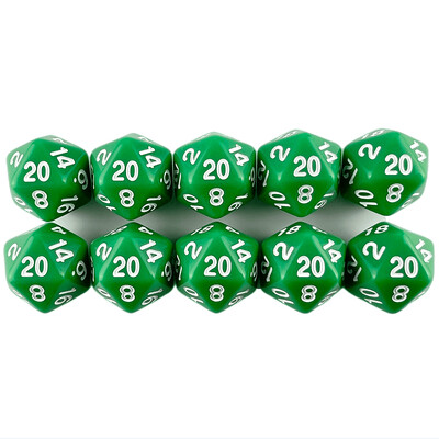 D20 Polyhedrálne kocky 19,7 mm TRPG DND Digitálna hracia sada s kockami 20 strán 10 ks pre párty stolovú hru