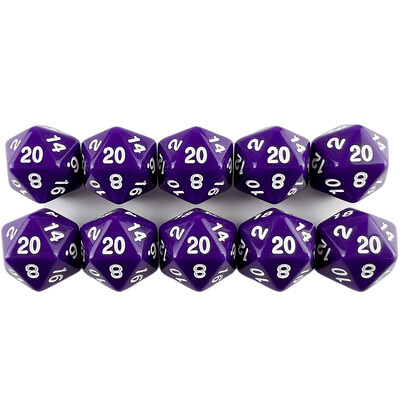 D20 Polyhedrálne kocky 19,7 mm TRPG DND Digitálna hracia sada s kockami 20 strán 10 ks pre párty stolovú hru