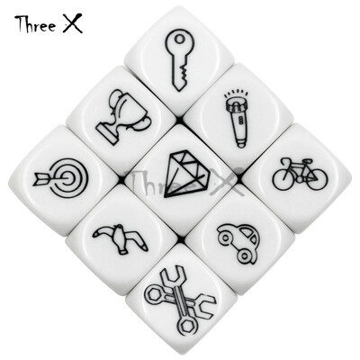 Talking Story Dice Jucărie educațională Reguli în engleză Familie/ Petrecere Seară Distracție Imaginează-ți Jucării pentru copii care învață