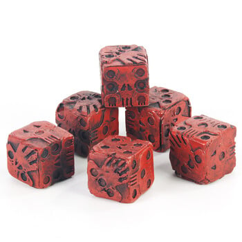 Halloween Retro Red Skull D6 Dice Skeleton Dices Scary Novelty Αξεσουάρ επιτραπέζιου παιχνιδιού για Club Pub Funny Party Game