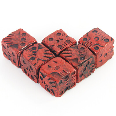 Halloween Retro Red Skull D6 Dice Skeleton Dices Scary Novelty Αξεσουάρ επιτραπέζιου παιχνιδιού για Club Pub Funny Party Game
