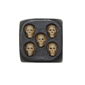 Νέο 5τμχ/Σετ Ρητίνης 18mm Skull Dice Statue Halloween Επιτραπέζιο παιχνίδι Dice Decor Desk Office Παιχνίδι Διακόσμηση αποκριάτικου πάρτι