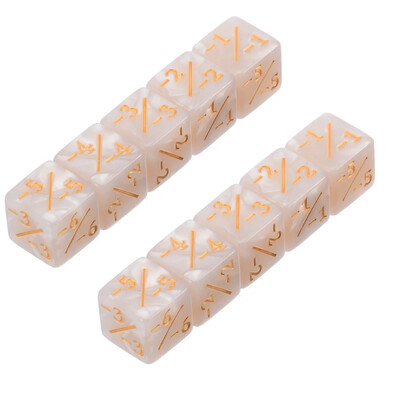 10 ks 16 mm 6 bočných počítadiel kociek +1/-1 kocky, detské hračky na počítanie kociek pre MTG Magic The Gathering kartové herné žetóny a vernostné kocky