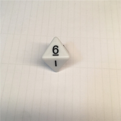 8 kusov 8-stranných D8 digitálnych kociek, 8 strán s číslom 1 2 3 4 5 6 7 8 pre zábavné RPG stolové hazardné hry, kocky