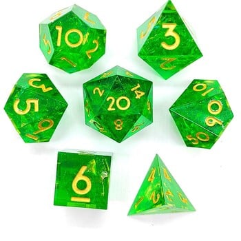 7Pcs/set Digital Dice Resin Dragon Table Entertainment Tarot Game Party Toys Polyhedral DND Dice Tabletop Role-Playing Ornaments