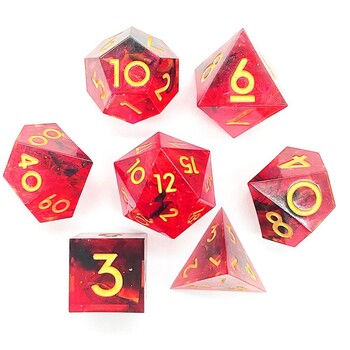 7Pcs/set Digital Dice Resin Dragon Table Entertainment Tarot Game Party Toys Polyhedral DND Dice Tabletop Role-Playing Ornaments