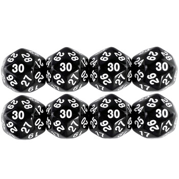 D30 Digital Dice 8 τμχ για DND RPG, Παίζοντας παιχνίδι DRAGONS Dice, 8 χρώματα