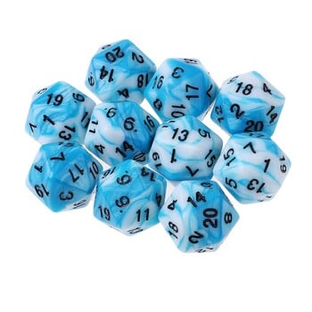 10 τεμ. 20 όψεων D20 Dice Polyhedral Dices Numbers Dials Desktop for D&D Games 16mm DND RPG MTG Dice Family Party Kids Game House