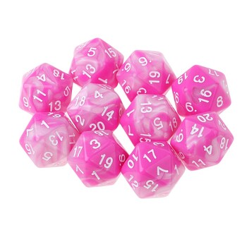 10 τεμ. 20 όψεων D20 Dice Polyhedral Dices Numbers Dials Desktop for D&D Games 16mm DND RPG MTG Dice Family Party Kids Game House