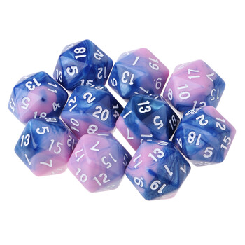 10 τεμ. 20 όψεων D20 Dice Polyhedral Dices Numbers Dials Desktop for D&D Games 16mm DND RPG MTG Dice Family Party Kids Game House