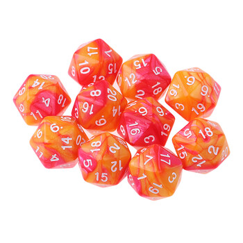 10 τεμ. 20 όψεων D20 Dice Polyhedral Dices Numbers Dials Desktop for D&D Games 16mm DND RPG MTG Dice Family Party Kids Game House