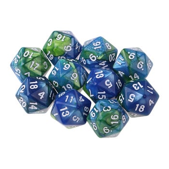 10 τεμ. 20 όψεων D20 Dice Polyhedral Dices Numbers Dials Desktop for D&D Games 16mm DND RPG MTG Dice Family Party Kids Game House