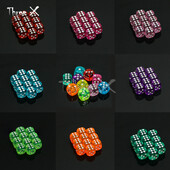 10 farieb farebných 14 mm 10 ks/sada čírych štandardných bodiek D6 kocky, 6-stranné hazardné hry na stolové hry s pitím