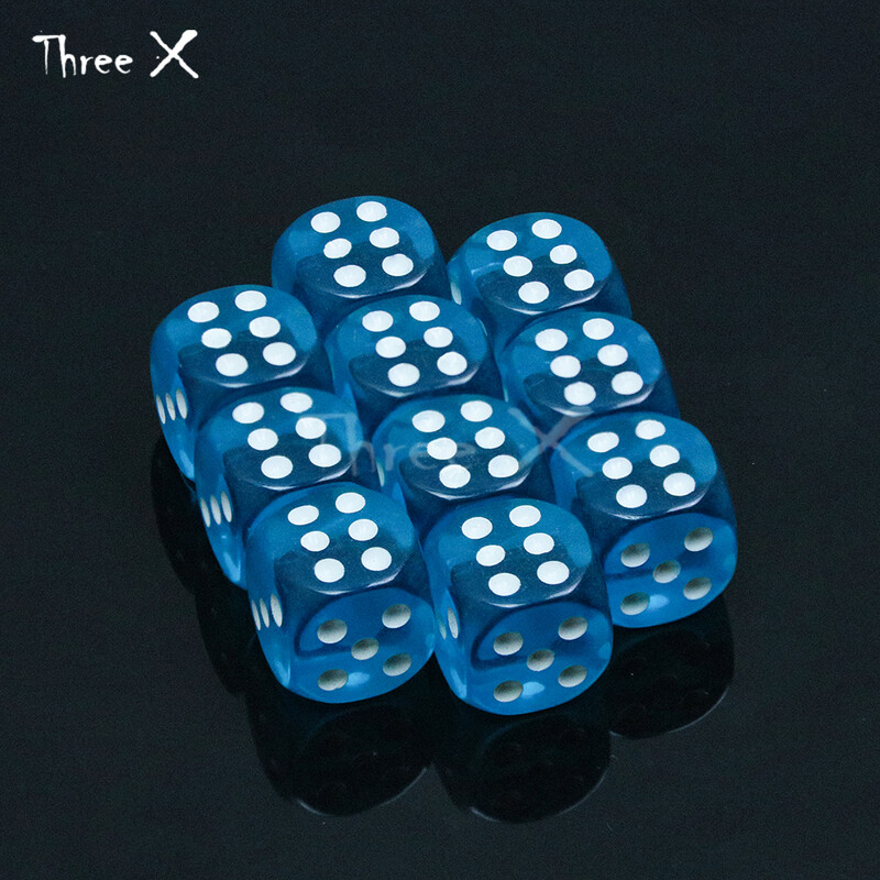 10 farieb farebných 14 mm 10 ks/sada čírych štandardných bodiek D6 kocky, 6-stranné hazardné hry na stolové hry s pitím