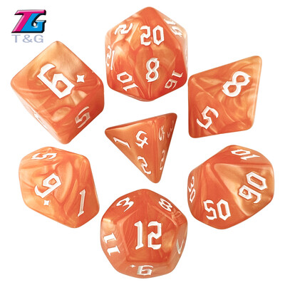 Sada polyedrických nepriehľadných kociek T&G Dice pre stolové hry DND