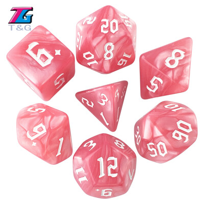 Sada polyedrických nepriehľadných kociek T&G Dice pre stolové hry DND