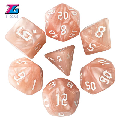 Sada polyedrických nepriehľadných kociek T&G Dice pre stolové hry DND