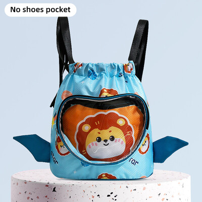 Rucsac multifuncțional cu șnur, geantă de înot cu desene animate, organizator de pantofi, geantă separată uscată și umedă, geantă portabilă de umăr pentru plajă