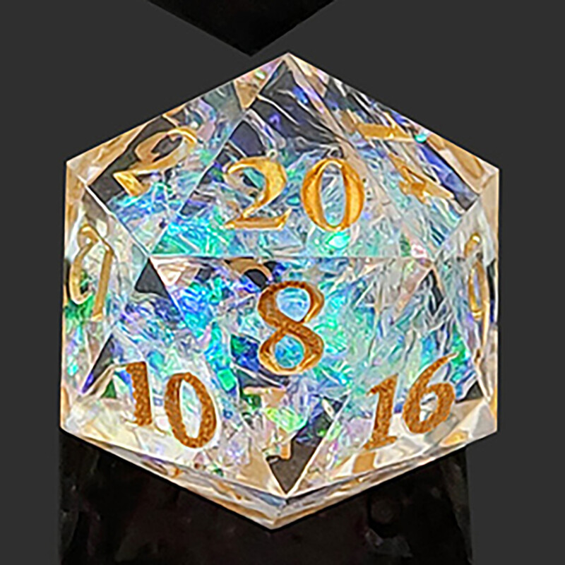 DND Transparent Sharp Edge Number Polyhedral Resin Dice Set D+D Dice Set za igranje uloga Dungeon and Dragon Pathfinder (RPG)MTG