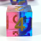 7 bucăți/set zaruri poliedrice din rășină, mai multe culori, zaruri cu muchie ascuțită, potrivite pentru jocuri de rol RPG, joc de cărți