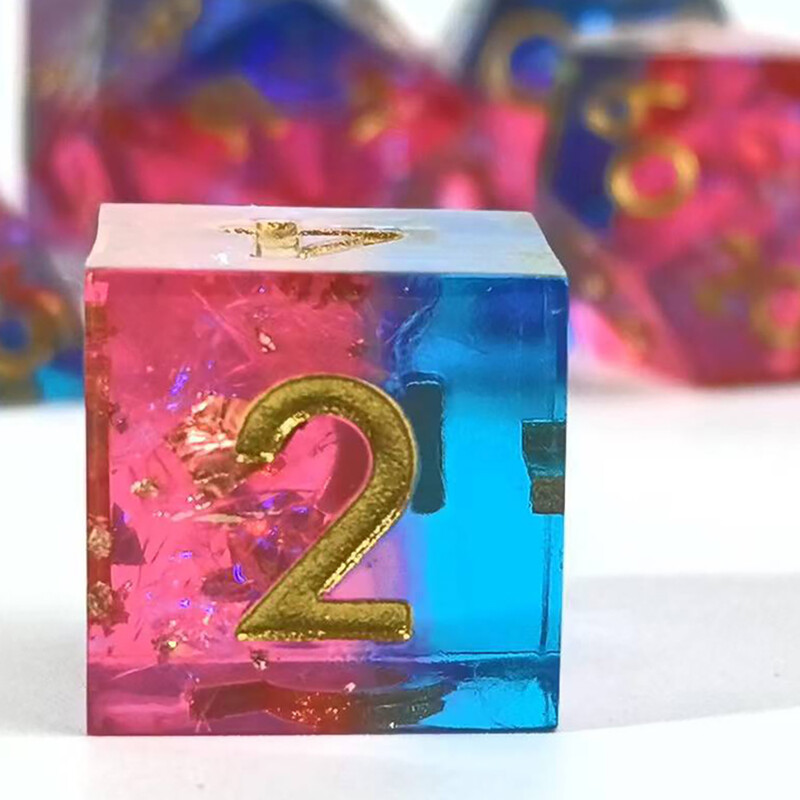 7 bucăți/set zaruri poliedrice din rășină, mai multe culori, zaruri cu muchie ascuțită, potrivite pentru jocuri de rol RPG, joc de cărți