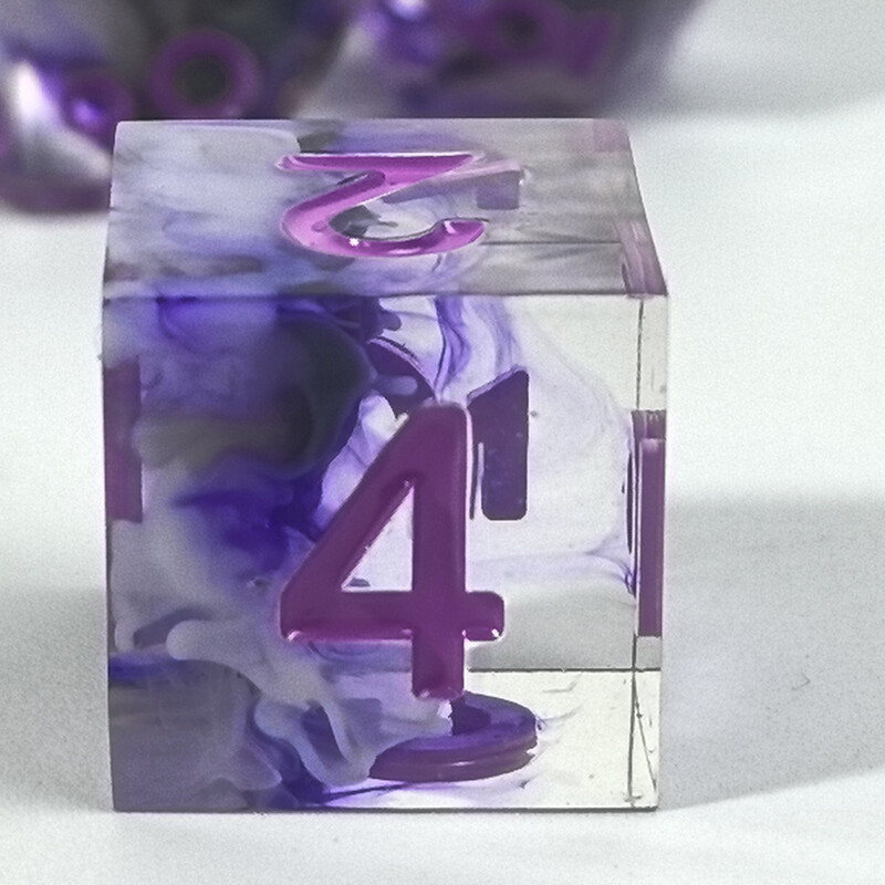 7 bucăți/set zaruri poliedrice din rășină, mai multe culori, zaruri cu muchie ascuțită, potrivite pentru jocuri de rol RPG, joc de cărți