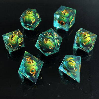 7kom poliedarski set kockica Prozirni pribor za društvene kartaške igre Stol za slobodno vrijeme Zabava Igračke za igranje Darovi Višebojni