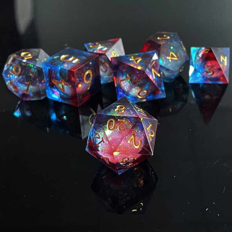 7kom poliedarski set kockica Prozirni pribor za društvene kartaške igre Stol za slobodno vrijeme Zabava Igračke za igranje Darovi Višebojni