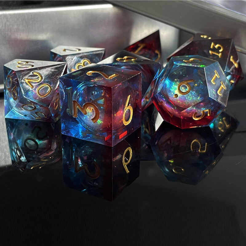 7kom poliedarski set kockica Prozirni pribor za društvene kartaške igre Stol za slobodno vrijeme Zabava Igračke za igranje Darovi Višebojni