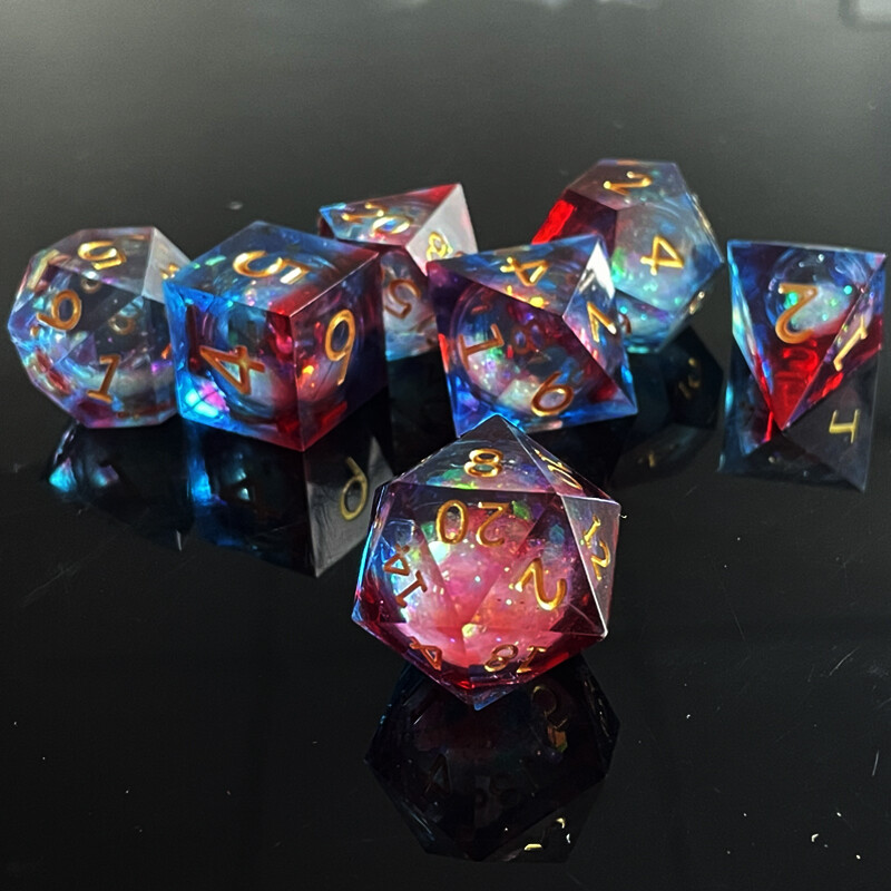 7kom poliedarski set kockica Prozirni pribor za društvene kartaške igre Stol za slobodno vrijeme Zabava Igračke za igranje Darovi Višebojni