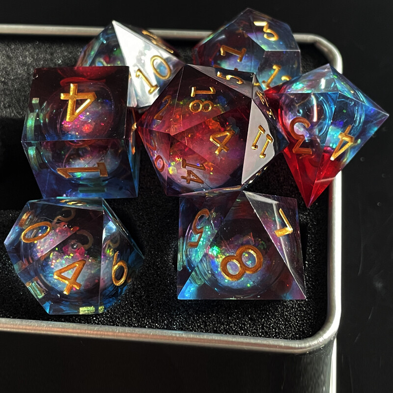 7kom poliedarski set kockica Prozirni pribor za društvene kartaške igre Stol za slobodno vrijeme Zabava Igračke za igranje Darovi Višebojni