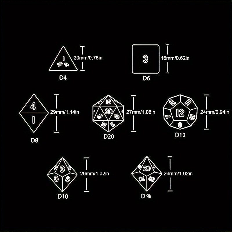 7kom poliedarski set kockica Prozirni pribor za društvene kartaške igre Stol za slobodno vrijeme Zabava Igračke za igranje Darovi Višebojni
