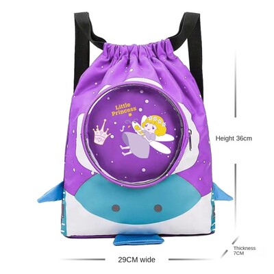 Vruća rasprodaja torba za pohranu za plivanje za suho i mokro odvajanje Oxford vodootporna torba s crtežima Lagana sklopiva torba za rame za djevojčicu i dječaka