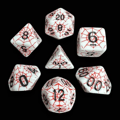 Spider Web Dice - savršene za društvene igre Role Playing Games DND Dice Set D4 D6 D8 D10 D00 D12 D20 DICE