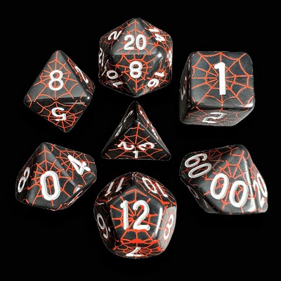 Spider Web Dice - savršene za društvene igre Role Playing Games DND Dice Set D4 D6 D8 D10 D00 D12 D20 DICE