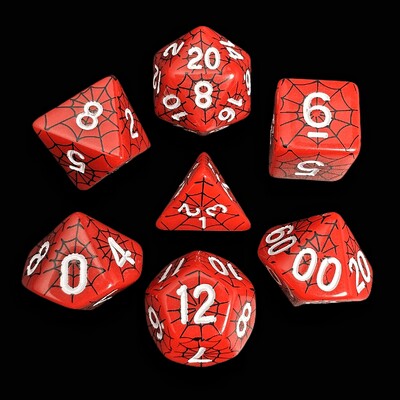 Spider Web Dice - savršene za društvene igre Role Playing Games DND Dice Set D4 D6 D8 D10 D00 D12 D20 DICE