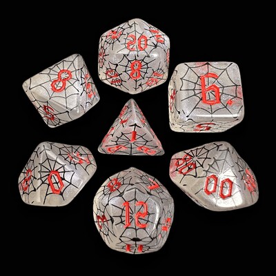 Spider Web Dice - savršene za društvene igre Role Playing Games DND Dice Set D4 D6 D8 D10 D00 D12 D20 DICE
