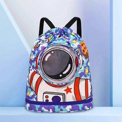 Gyermek rajzfilm úszótáska vízálló gyerekeknek női nedves száraz ruhák cipőkkel védőszemüveg tárolótáska medence sport hátizsák