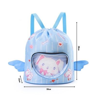 Suha mokra torba za plivanje Vodootporna slatka torba za pohranu iz crtića s pretincem za cipele Torba za rame za djecu velikog kapaciteta