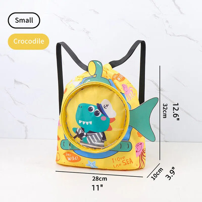 Dječja torba za plivanje Dječja vodootporna torbica za pohranu na rame Ruksak za ručnu prtljagu Torba za mokro suho odvajanje Torbica velikog kapaciteta