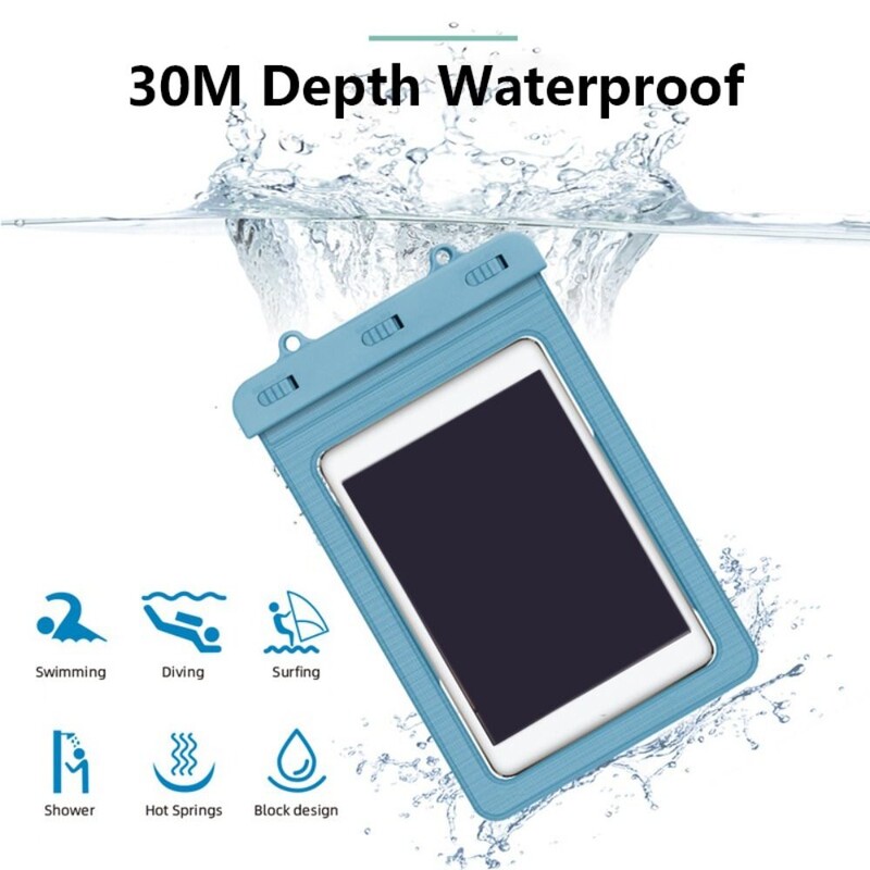 Husă transparentă pentru tabletă, impermeabilă, cu curea, geantă de protecție multifuncțională pentru tabletă, husă impermeabilă pentru tabletă de vară