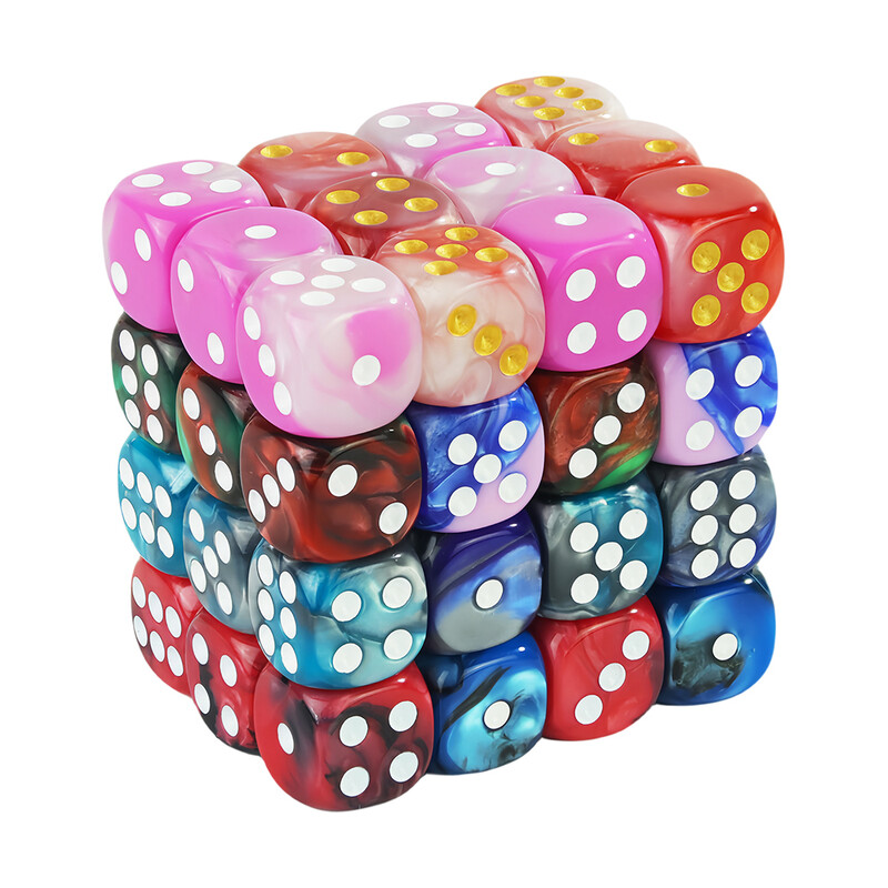 12 mm D6 akrilne kockice Mini 6-strane dvobojne kockice s okruglim kutom za igre s kockicama za klupsku zabavu DND RPG društvene igre Dodaci za barski stol