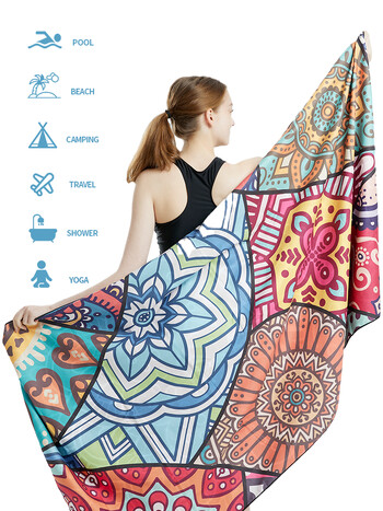 Πετσέτες παραλίας Big Microfiber Quick Dry Towel Sand Cloud Beach Towels Aldults Pool Pool for Travel Swim Pool Yoga（S16）